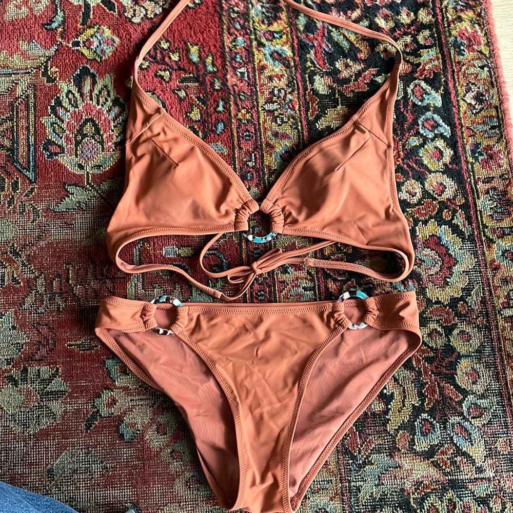 Aerie adobe color bikini set
